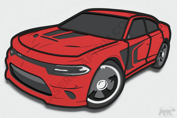 Racing Car Layered Design for cutting