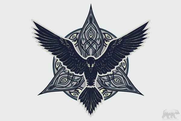 Raven Layered Design for cutting