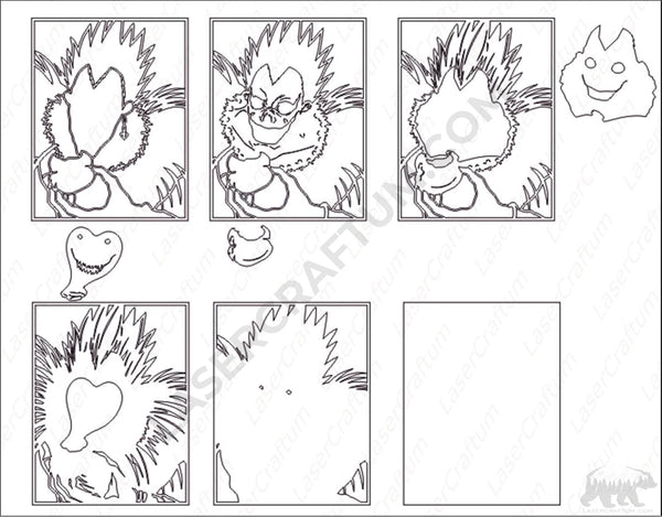 Ryuk (Death Note) Layered Design for cutting