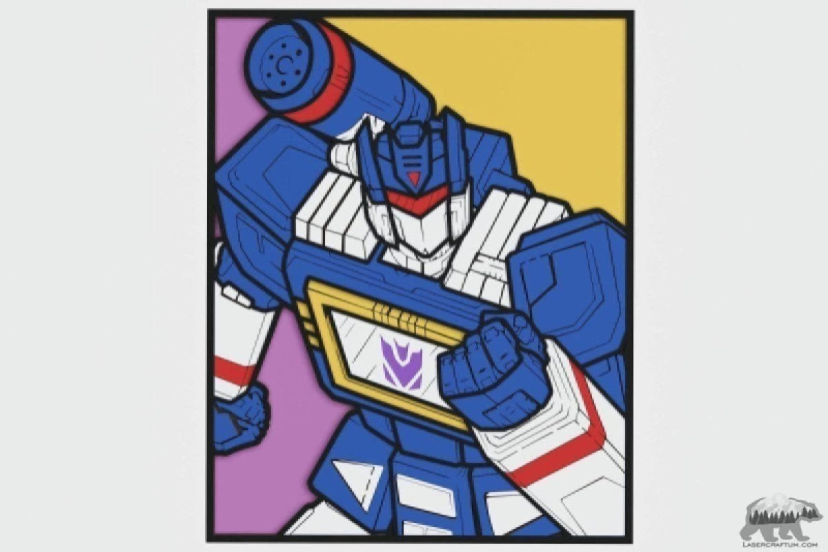 Soundwave Head Drawing Transformers: Soundwave Canvas Print