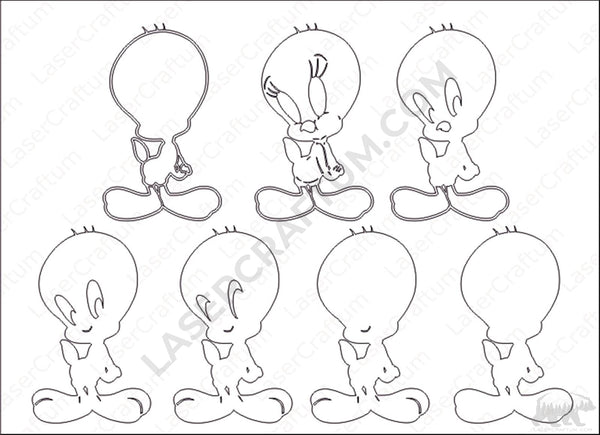 Tweety Layered Design for cutting