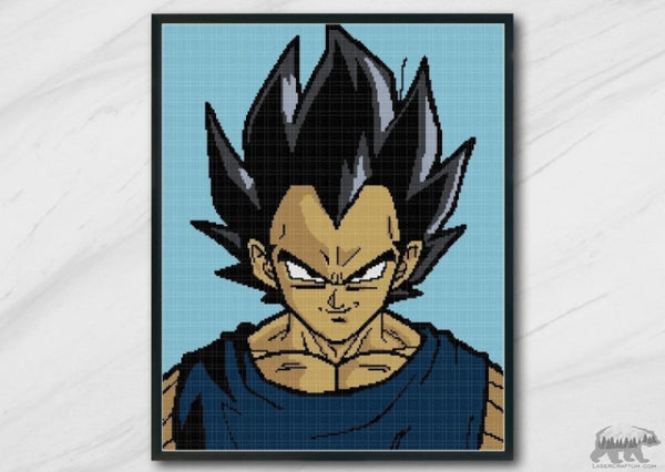 Vegeta Cross Stitch PDF Pattern - LaserCraftum