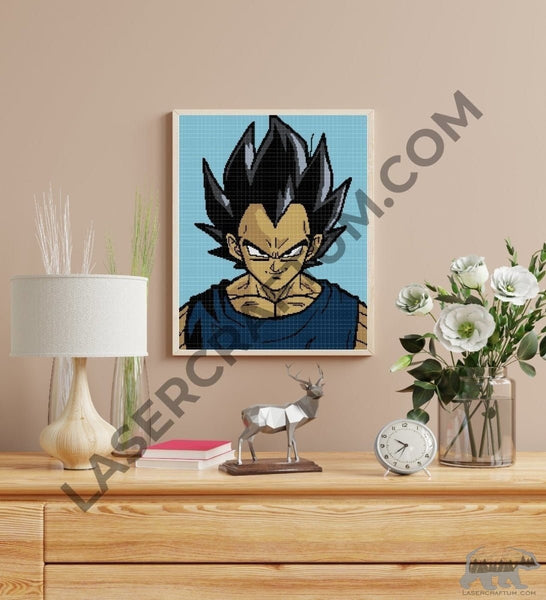 Vegeta Cross Stitch PDF Pattern - LaserCraftum