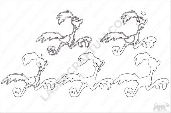 Wile E. Coyote and the Road Runner Layered Design for cutting