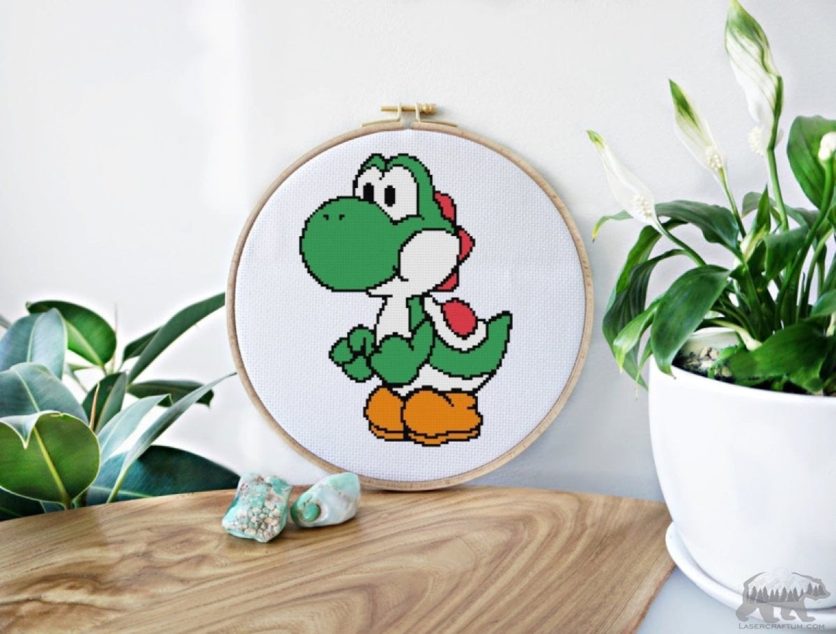 yoshiページ Yoshi Cross Stitch PDF Pattern - LaserCraftum