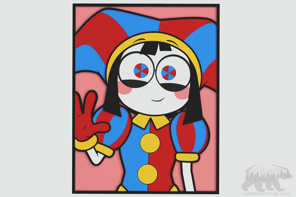 Pomni from The Amazing Digital Circus. Layered Design for cutting