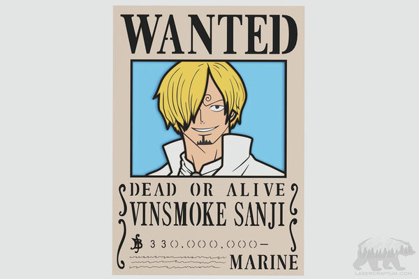 Wanted Sanji Layered Design for cutting