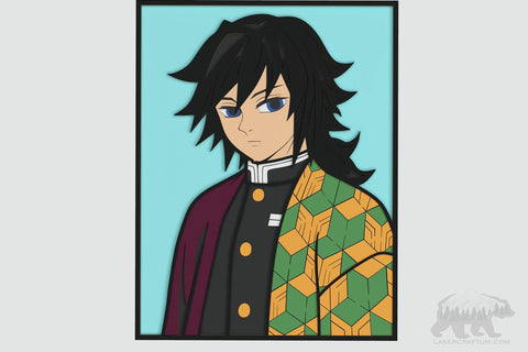 Giyu Tomioka (Demon Slayer) Layered Design for cutting