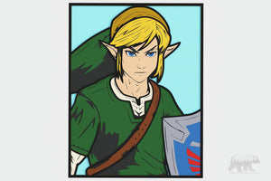 Link Portrait Layered Design for cutting