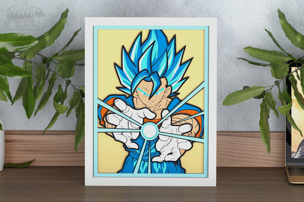 Vegito Shadow Box. File for cutting