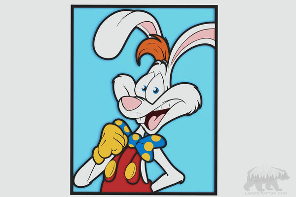 Roger Rabbit Portrait Layered Design for cutting