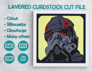 TIE Fighter Pilot Shadow Box. File for cutting