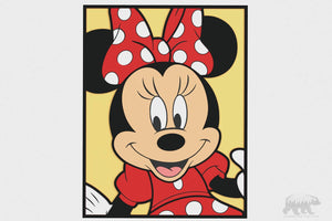 Minnie Mouse Portrait Layered Design for cutting