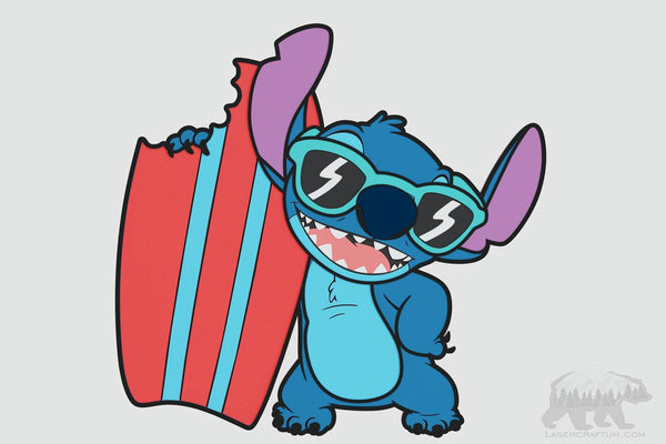 Stitch Surfer Layered Design for cutting