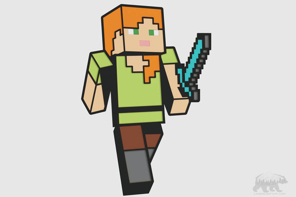 Minecraft Alex Layered Design for cutting