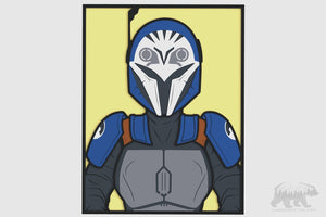 Bo-Katan Kryze (Mandalorian) Layered Design for cutting