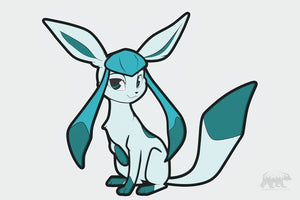 Glaceon Pokemon Layered Design for cutting