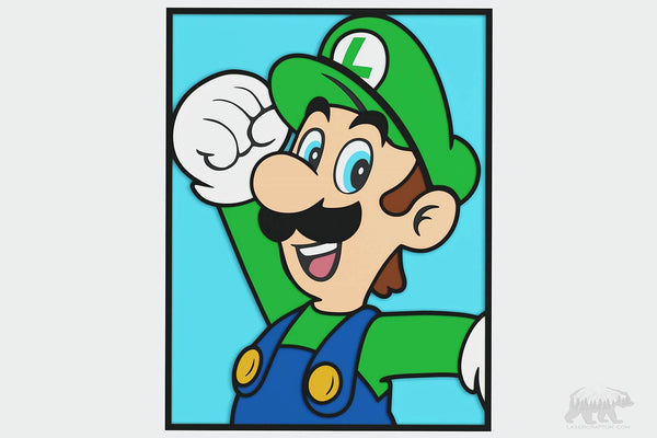 Luigi Portrait Layered Design for cutting