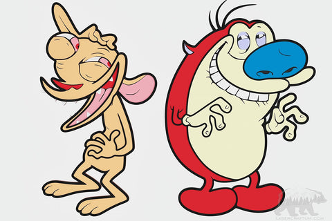 Ren and Stimpy Layered Design for cutting