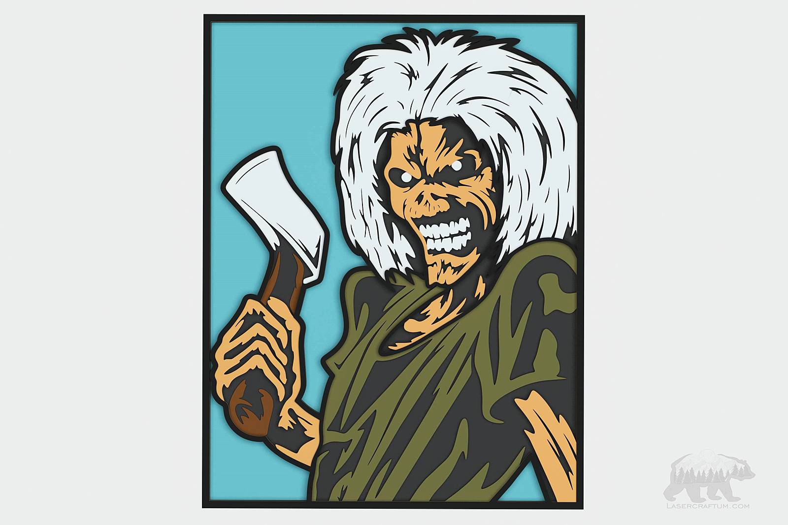 Eddie (Iron Maiden Mascot) Layered Design for cutting