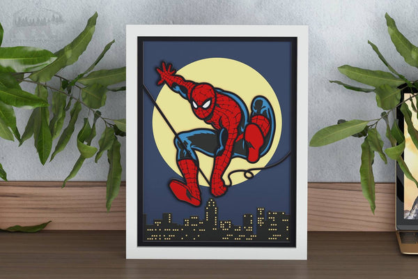 Spider Man Shadow Box. File for cutting