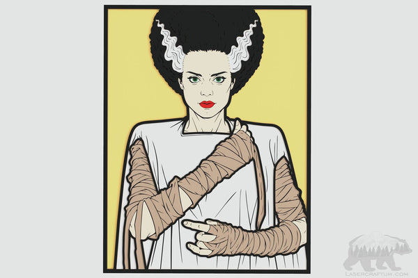 Bride of Frankenstein Layered Design for cutting