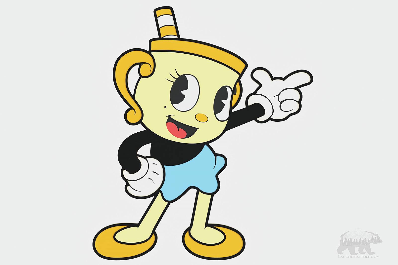Ms. Chalice (Cuphead) Layered Design for cutting