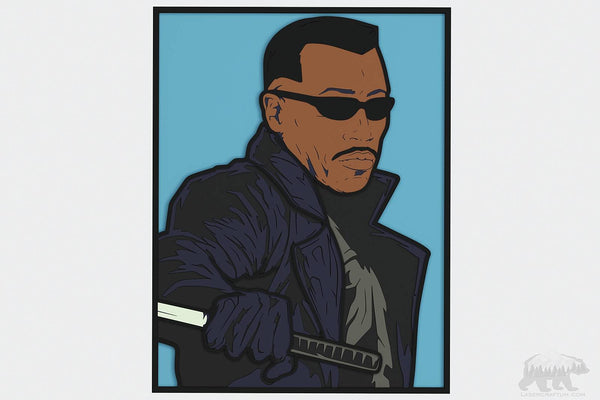Wesley Snipes (Blade) Layered Design for cutting