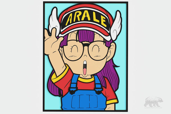 Arale (Dr. Slump and Dragon Ball) Layered Design for cutting