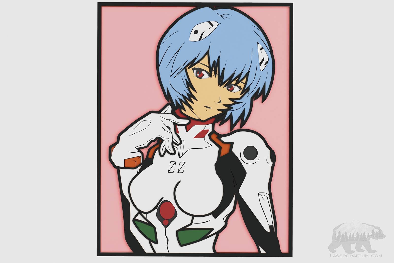 Rei Ayanami (Evangelion) Layered Design for cutting