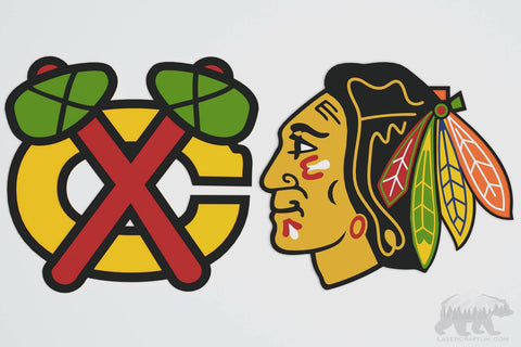 Chicago Blackhawks Layered Design for cutting