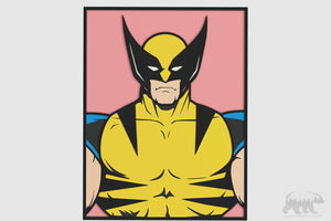 Wolverine Layered Design for cutting - LaserCraftum