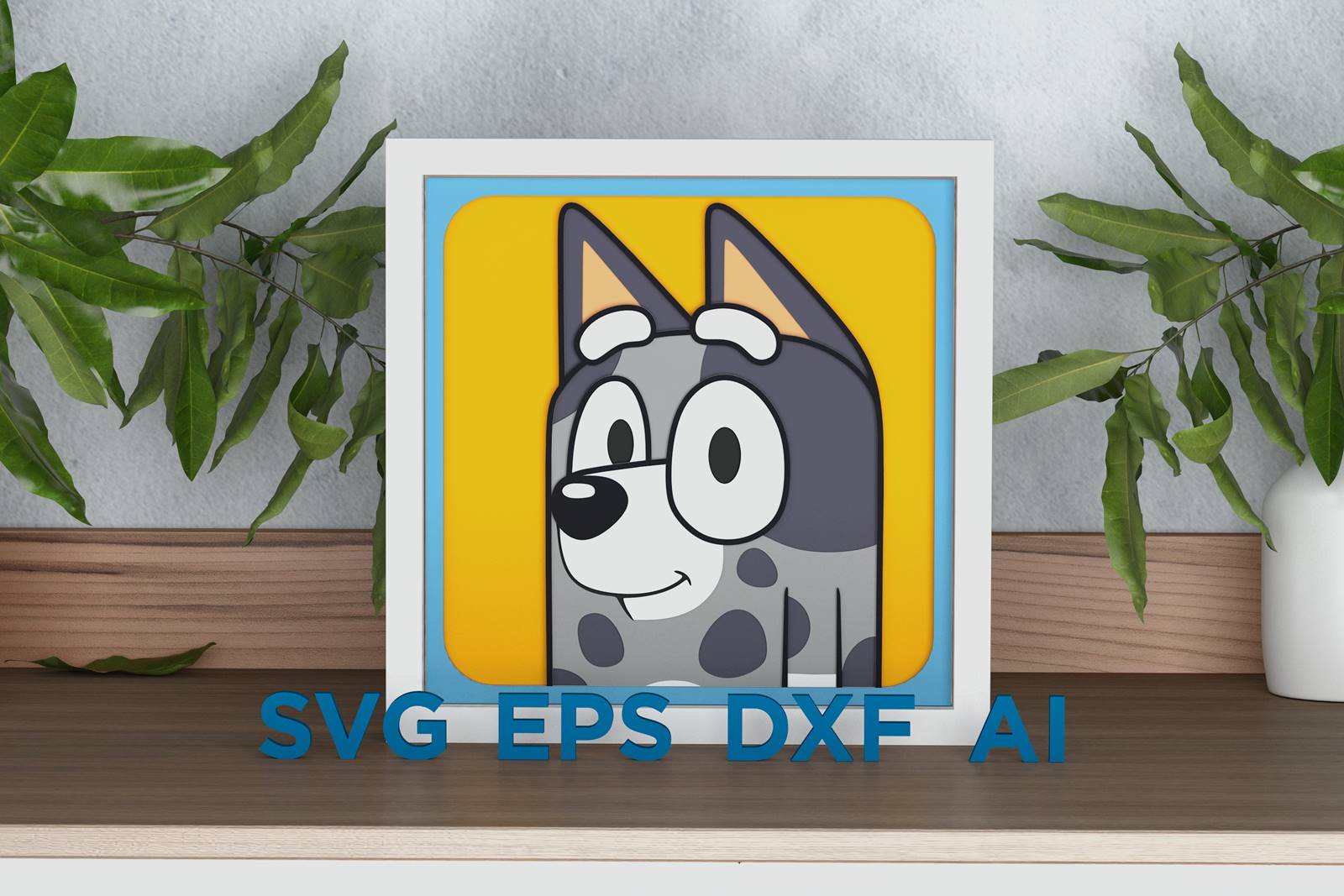 Bluey Shadow Box v3. File for cutting