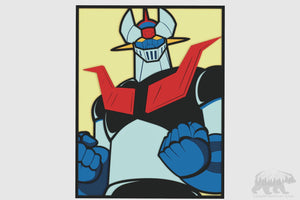 Mazinger Z Robot Layered Design for cutting