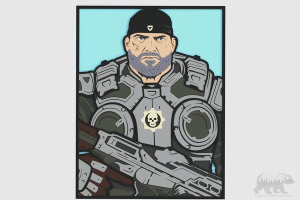 Marcus Fenix (Gears of War) Layered Design for cutting