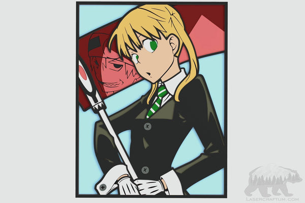 Maka from Soul Eater Layered Design for cutting