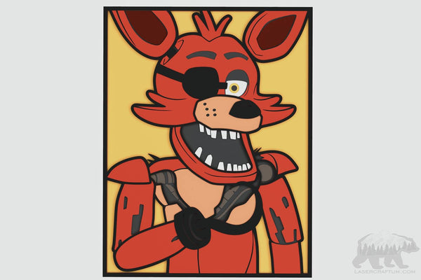 Foxy (FNAF) Layered Design for cutting