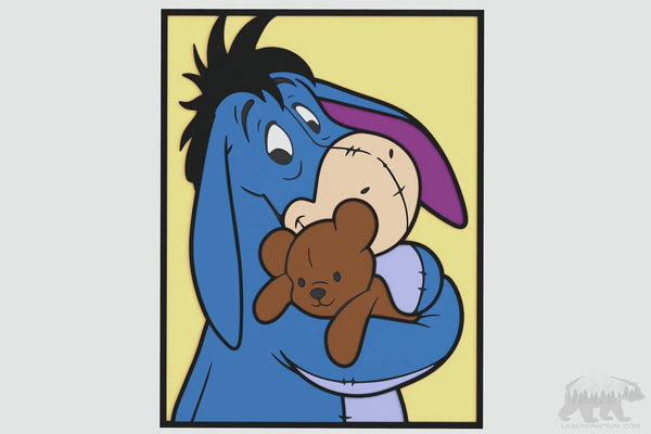 Eeyore Portrait Layered Design for cutting