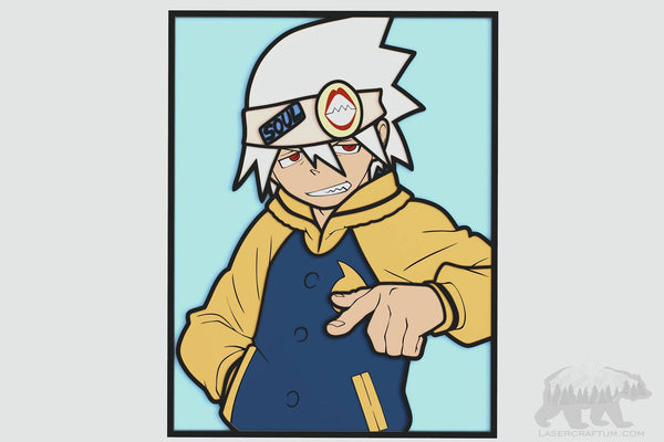Soul from Soul Eater Layered Design for cutting