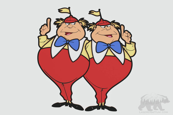 Tweedle Dee Tweedle Dum Layered Design for cutting