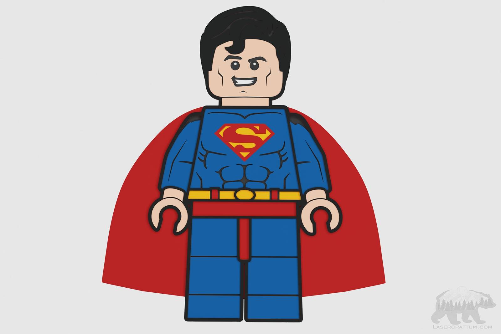 Lego Superman Layered Design for cutting