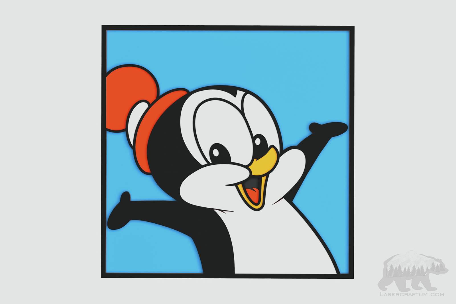 Chilly Willy Portrait Layered Design for cutting