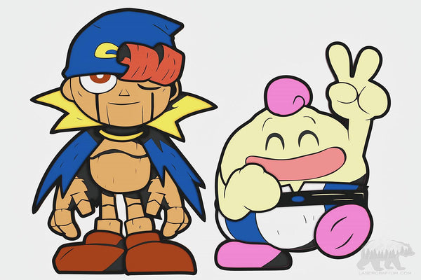 Geno and Mallow (Super Mario) Layered Design for cutting
