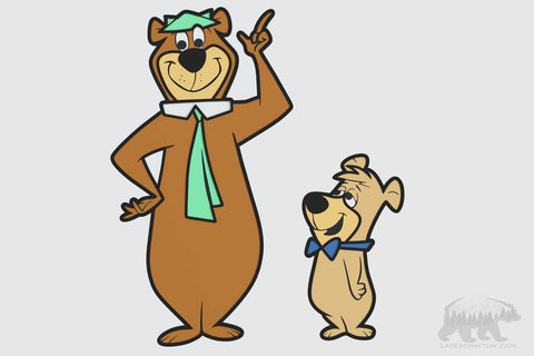 Yogi Bear and Boo-Boo Bear Layered Design for cutting