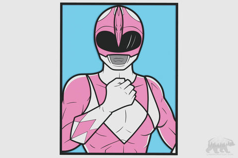 Pink Power Ranger Layered Design for cutting