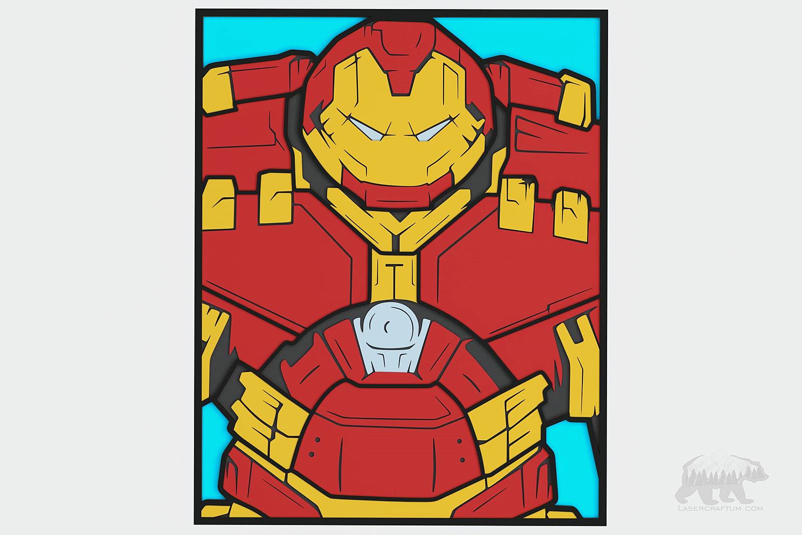 Iron Man Hulkbuster Layered Design for cutting