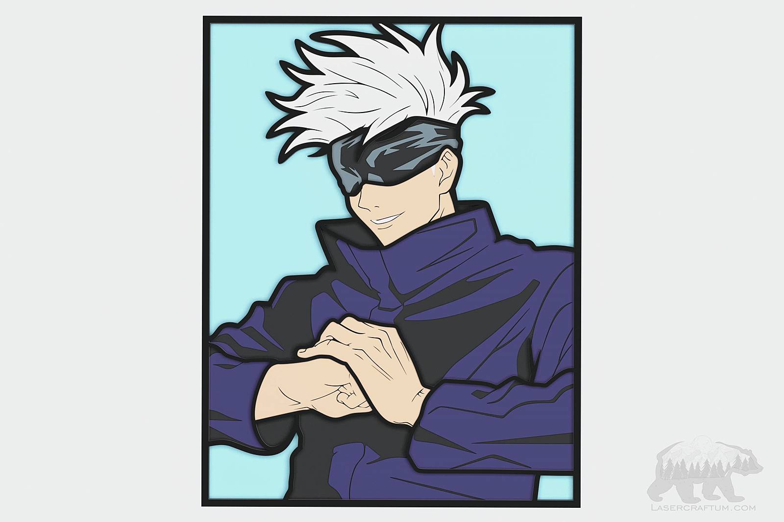 Gojo Satoru (Jujutsu Kaisen) Layered Design for cutting - LaserCraftum