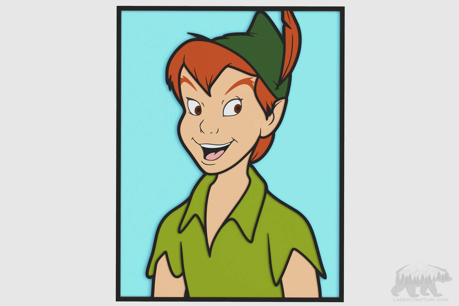 Peter Pan Portrait Layered Design for cutting