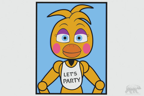 Chica (FNAF) Layered Design for cutting