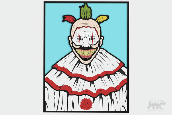 Twisty The Clown Layered Design for cutting